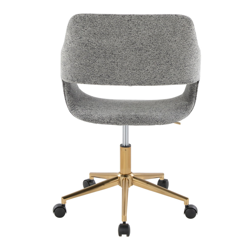 Lumi Source Margarite contemporary desk task chair with a cushioned seat and backrest, featuring sleek modern design.