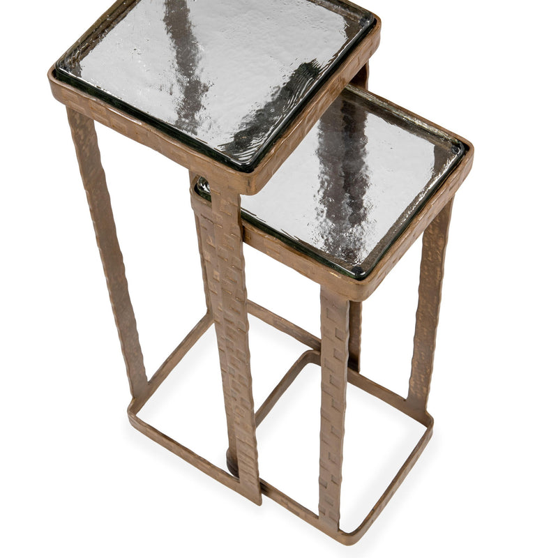 Gillian - Nesting Accent Tables - Brass - R&R Furniture Gallery (Fountain Valley, CA)