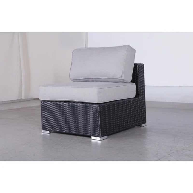 Luxurious Wicker Patio Sectional With Weather Resistant Sunbrella Cushions - R&R Furniture Gallery (Fountain Valley, CA)