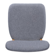 Set of two Noble House Voyager upholstered accent chairs with splayed legs and wood frames, featuring plush fabric and modern design.