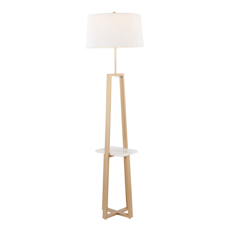 Lumi Source Cosmo contemporary glam floor lamp with a sleek metal stand and adjustable arm, ideal for modern living spaces.