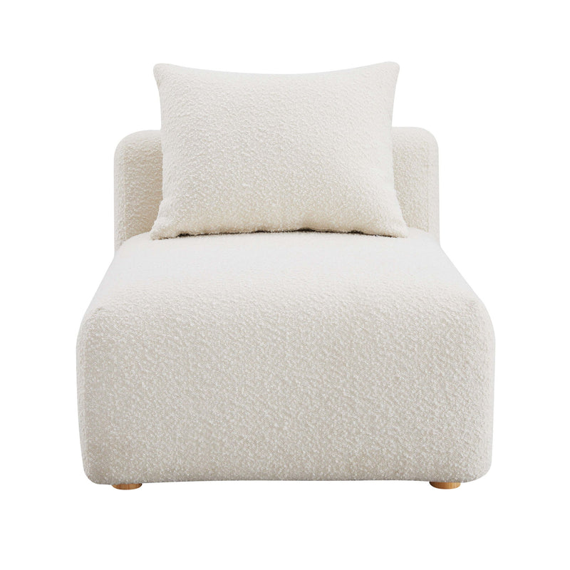 Hangover - Boucle Modular Armless Chair - Cream - R&R Furniture Gallery (Fountain Valley, CA)