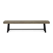 Outdoor Patio Bench - Gray / Rustic Metal - R&R Furniture Gallery (Fountain Valley, CA)