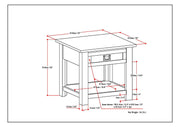 Monroe - Handcrafted Side Table - R&R Furniture Gallery (Fountain Valley, CA)