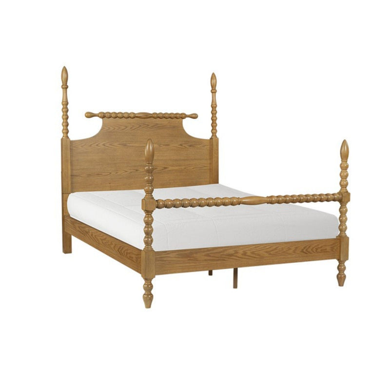 Queen Bed Turned Legs - Natural - R&R Furniture Gallery (Fountain Valley, CA)