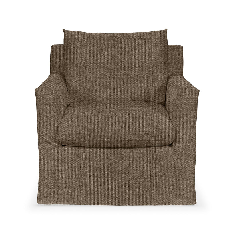 Classic Home Cassiano swivel chair with plush upholstered seat and backrest, featuring a modern design and sturdy base.