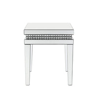 Lotus - 20" End Table - Mirrored & Faux Ice Cube Crystals - R&R Furniture Gallery (Fountain Valley, CA)