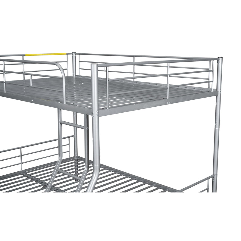 Steel construction bunk bed by DreamHaus featuring sturdy metal frame and twin-sized upper and lower sleeping areas.