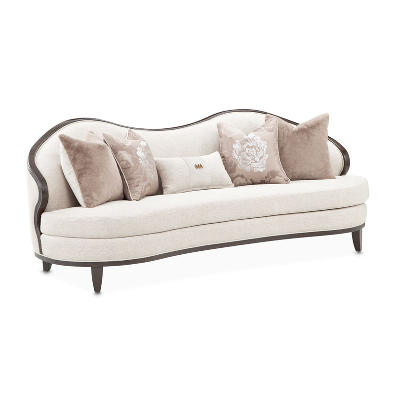 Camellia Field - Chenille Sofa - Beige / Dark Brown - R&R Furniture Gallery (Fountain Valley, CA)