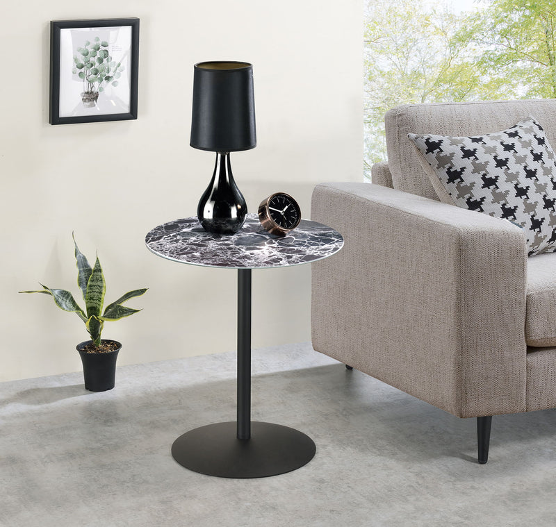 Circa - 17.5" End Table With Marble Textured Top - R&R Furniture Gallery (Fountain Valley, CA)