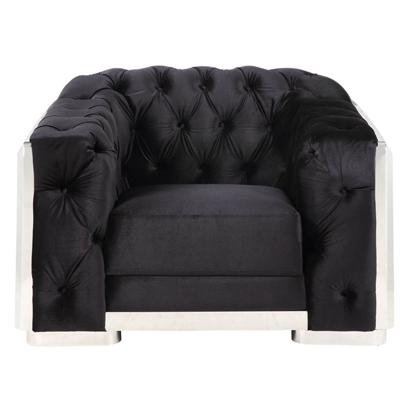 Pyroden - Chair - Black Velvet & Chrome