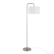 Lumi Source contemporary Puck floor lamp with a sleek, rounded design standing on a flat base, ideal for modern living spaces.
