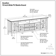 Acadian - Wide TV Media Stand - Brown - R&R Furniture Gallery (Fountain Valley, CA)