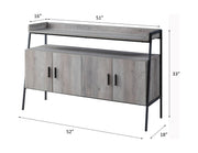 Samiya - TV Stand - Gray Oak & Black - R&R Furniture Gallery (Fountain Valley, CA)