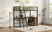 Loft Bed & 3 Layers Of Shelves And L-Shaped Desk - R&R Furniture Gallery (Fountain Valley, CA)