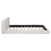 Upholstered Platform Bed, Grounded Bed With Solid Frame - R&R Furniture Gallery (Fountain Valley, CA)
