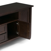 Warm Shaker - TV Media Stand Handcrafted - Tobacco Brown - R&R Furniture Gallery (Fountain Valley, CA)
