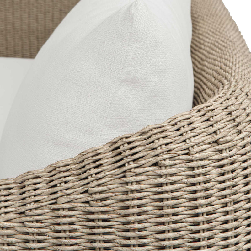 Sunset - Wicker Outdoor Sofa - Oatmeal / Oyster White