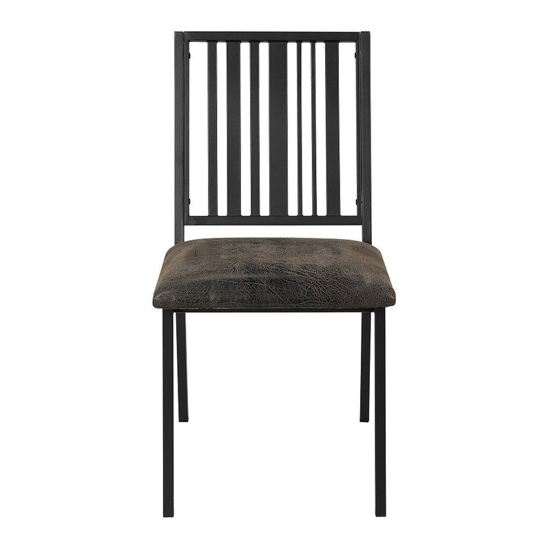 Zudora - Side Chair (Set of 2) - Synthetic Leather & Black - R&R Furniture Gallery (Fountain Valley, CA)