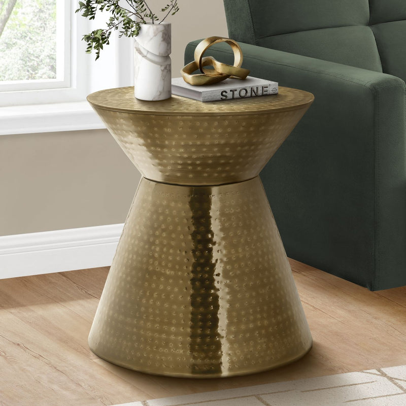 Drum Accent Side Table, Contemporary & Modern Elegant Design - R&R Furniture Gallery (Fountain Valley, CA)