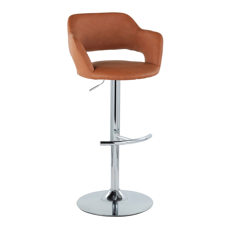 Lumi Source Margarite contemporary adjustable barstools with swivel and rounded T footrest, set of 2, modern kitchen seating.