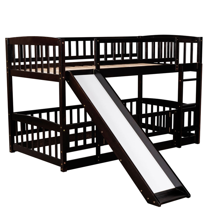 Low Bunk Bed With Slide, Fence And Ladder - R&R Furniture Gallery (Fountain Valley, CA)