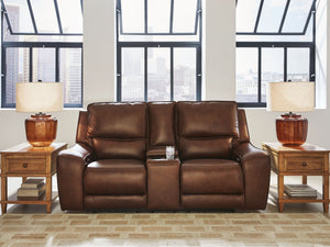 DeepWakes - Power Reclining Loveseat / Console / Adjustable Headrest - R&R Furniture Gallery (Fountain Valley, CA)