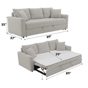 Connie - Sofa With Sleeper - Gray Boucle - R&R Furniture Gallery (Fountain Valley, CA)