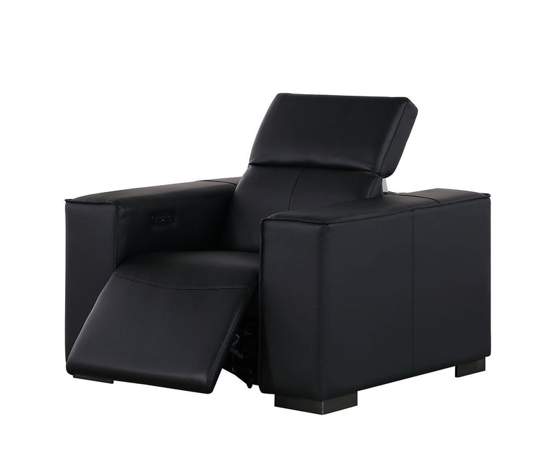 1208 - Modular Leather Set With 5 Power Recliners & Power Headrests