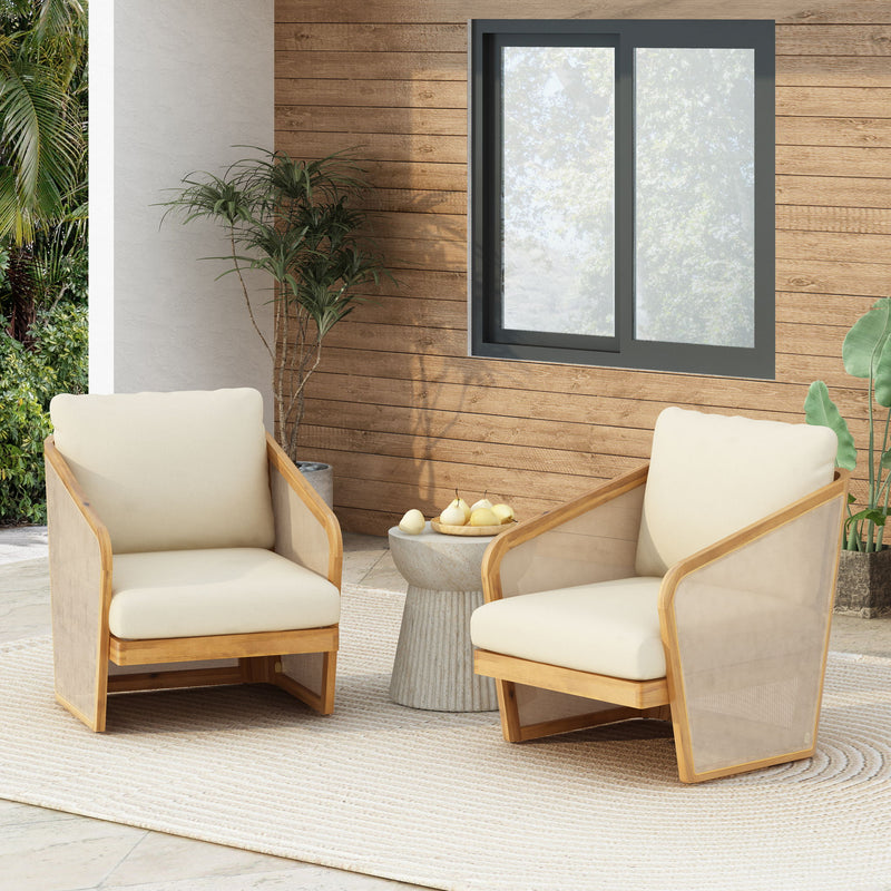 Royal - Wood Textilene Club Chair - R&R Furniture Gallery (Fountain Valley, CA)
