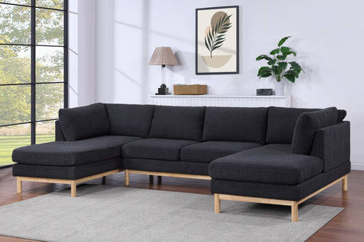 Hallie - Wide Sherpa Double Chaise U-Shape Sectional Sofa - R&R Furniture Gallery (Fountain Valley, CA)
