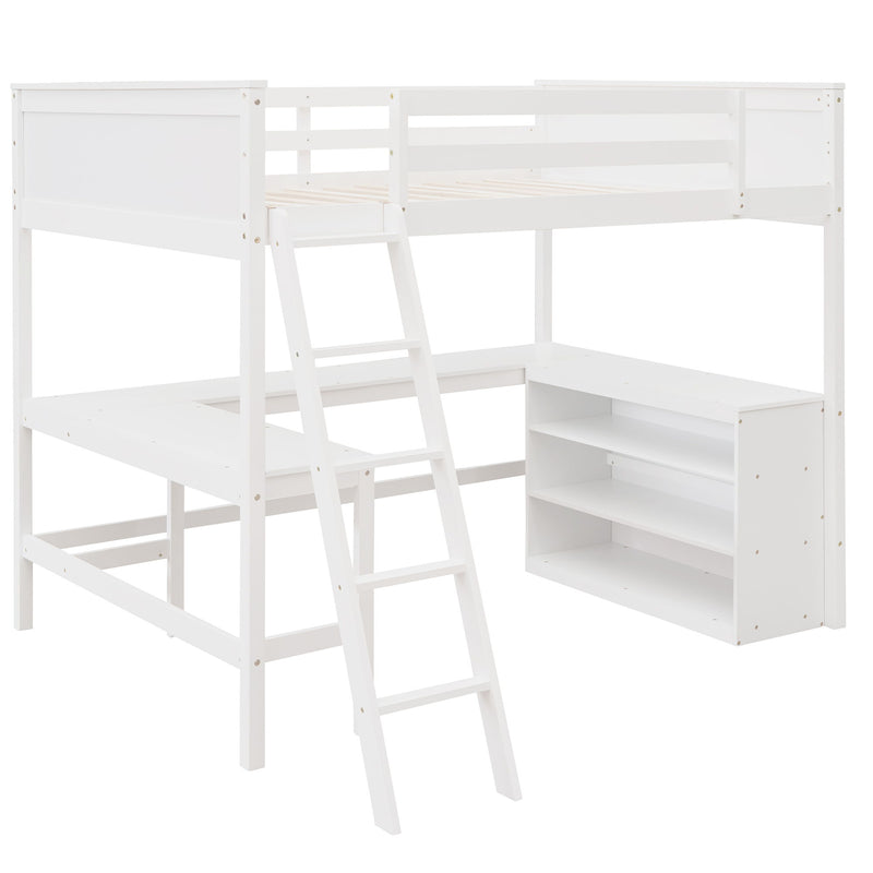 Loft Bed With Shelves With Desk - R&R Furniture Gallery (Fountain Valley, CA)