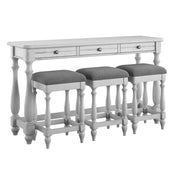 Sofa Table With 3 Stools - Gray - R&R Furniture Gallery (Fountain Valley, CA)