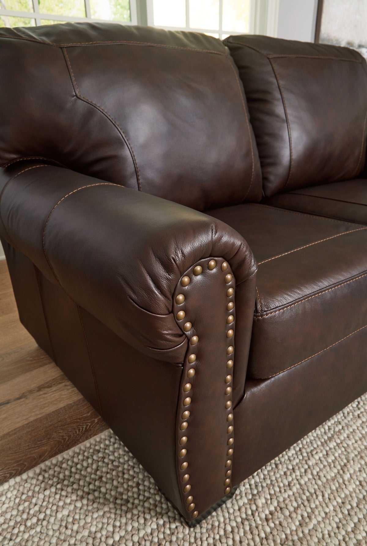 Colleton - Loveseat - Dark Brown - R&R Furniture Gallery (Fountain Valley, CA)