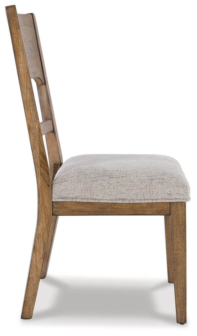 Cabalynn - Dining Uph Side Chair (Set of 2) - Oatmeal / Light Brown - R&R Furniture Gallery (Fountain Valley, CA)