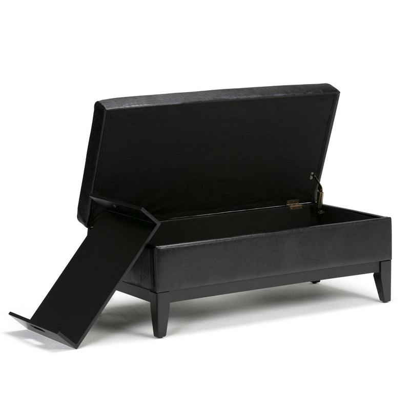 Oregon - Contemporary Storage Ottoman Bench With Tray - R&R Furniture Gallery (Fountain Valley, CA)