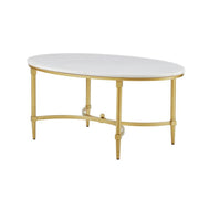 Bordeaux - Coffee Table - White / Gold - R&R Furniture Gallery (Fountain Valley, CA)