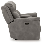 Next-Gen Durapella - Reclining Power Loveseat With Console - R&R Furniture Gallery (Fountain Valley, CA)