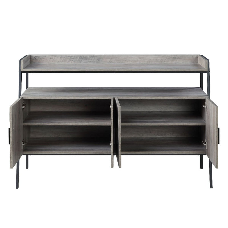 Samiya - TV Stand - Gray Oak & Black - R&R Furniture Gallery (Fountain Valley, CA)