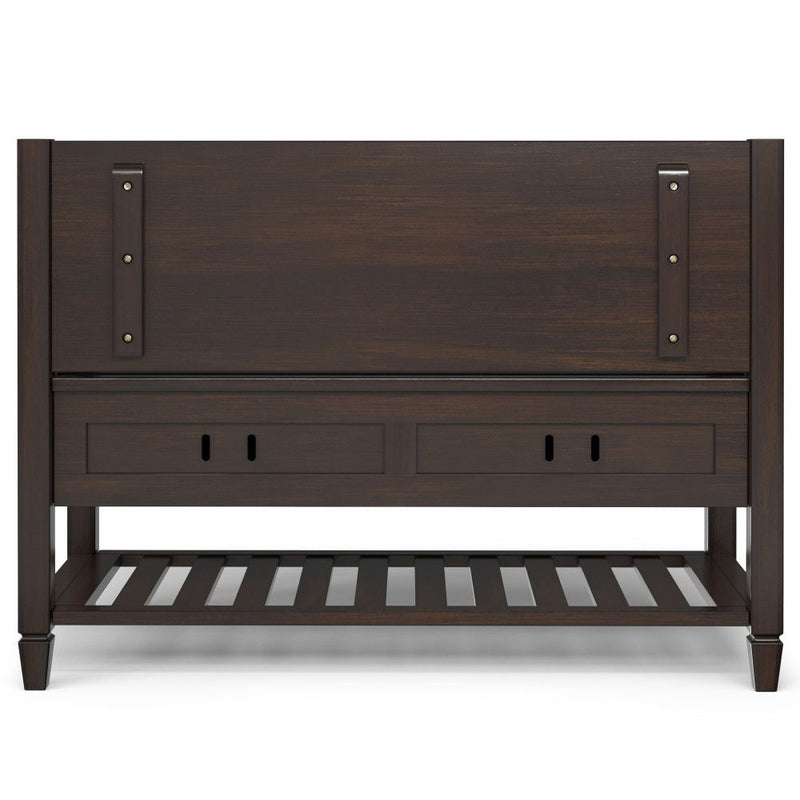 Connaught - Entryway Storage Bench With Shelf - Chestnut - R&R Furniture Gallery (Fountain Valley, CA)