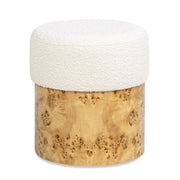 Nebula - Round Upholstered Ottoman - White - R&R Furniture Gallery (Fountain Valley, CA)