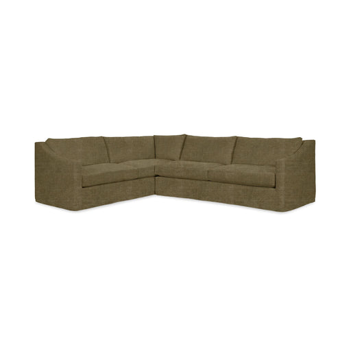 Classic Home Kipton upholstered corner sectional sofa with plush cushions and modern design, showcasing its corner seating layout.