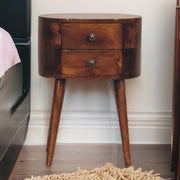Mini Rounded Nightstand - Chestnut - R&R Furniture Gallery (Fountain Valley, CA)