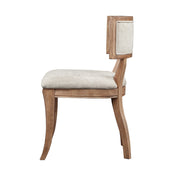 Classic Dining Chair With Curved Back (Set of 2) - Beige / Light Natural - R&R Furniture Gallery (Fountain Valley, CA)