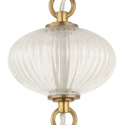 Uttermost Bellaire 1-light pendant with gold finish and glass shade, modern pendant lighting for stylish interior decor.