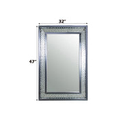 Nysa - 47" Rectangular Accent Mirror - Mirrored & Faux Crystals - R&R Furniture Gallery (Fountain Valley, CA)