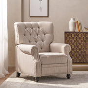 Welch Noble House contemporary tufted pushback recliner with plush upholstery and modern design, shown in a living room setting.