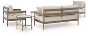 Bluff Trail - Loveseat, Lounge Chairs, Tables Set (Set of 5) - Beige - R&R Furniture Gallery (Fountain Valley, CA)