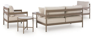 Bluff Trail - Loveseat, Lounge Chairs, Tables Set (Set of 5) - Beige - R&R Furniture Gallery (Fountain Valley, CA)
