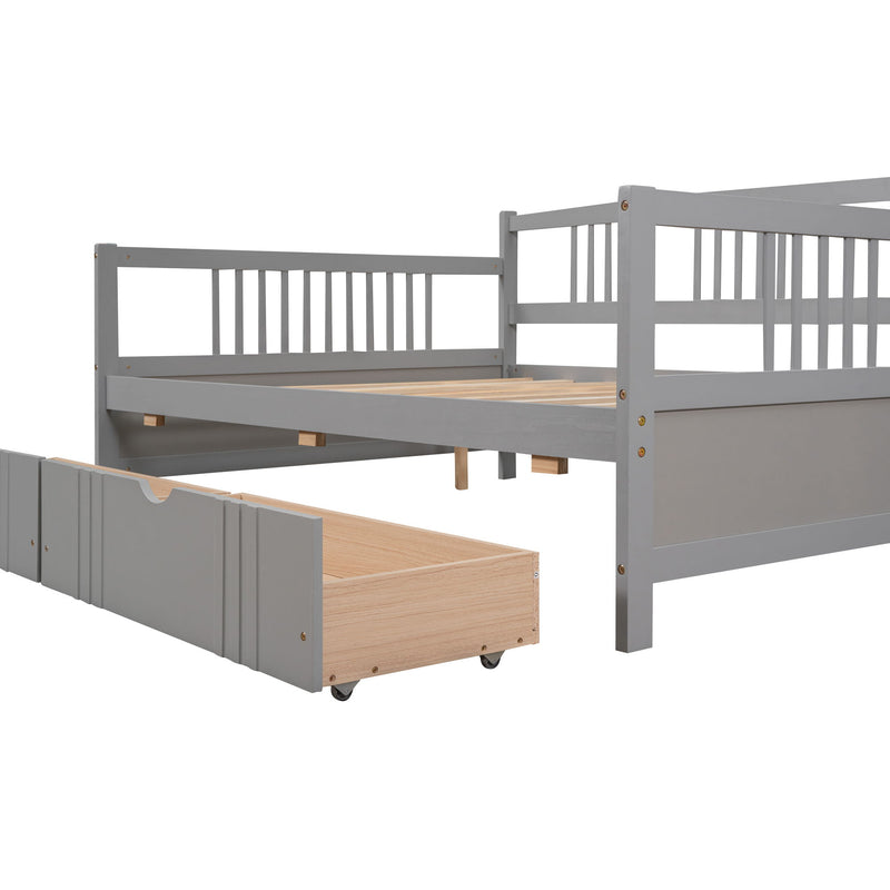 Modern DreamHaus multifunctional daybed with built-in storage drawers and sleek design, ideal for stylish bedroom spaces.